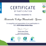 AR 2024 Global Action Days Certificate image